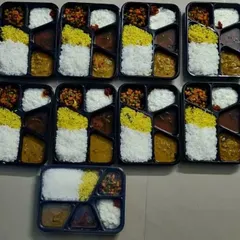 A batch of my regular veg meals packed and ready for delivery. I ensure every meal is a balanced and satisfying portion.