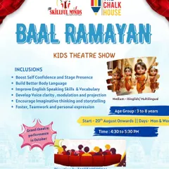 An overview of our Baal Ramayan kids theatre program at The Chalk House, Pitampura. We focus on building self-confidence, body language, and English speaking skills in a fun, multilingual environment.