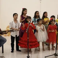 From the classroom to the center stage. This is the moment it all comes together. Our young performers from the Gully Choir, dressed in their best, singing their hearts out with newfound confidence at one of our student showcases.