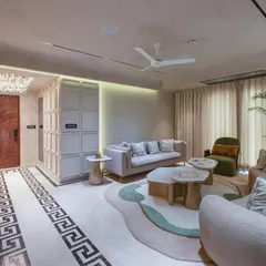 Showcasing my versatility, this living room blends modern aesthetics with natural serenity. The custom-designed furniture, featuring organic shapes and a soft, neutral palette, creates a space that is both contemporary and incredibly inviting.