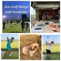 What's your weekend plan? Ours often looks like this: a mix of golf practice, conversations over coffee and croissants, and quality time with our furry friends.