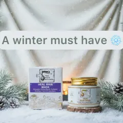 My Heal Hair Mask is a winter must-have for intense hydration. Infused with pure Aloe Vera, it restores shine, controls breakage, and adds moisture back into dry, dull, or chemically processed hair.
