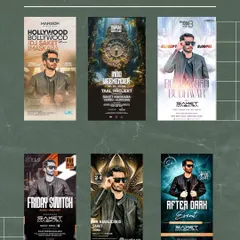 A collection of posters from some of my recent gigs, including my "Indo Warehouse" and "Bollywood Budhwar" nights.