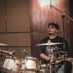 Our drummer, Abhay, holding down the fort during our performance for Shapoorji Pallonji at The Imperial. A solid beat is the backbone of every great party.