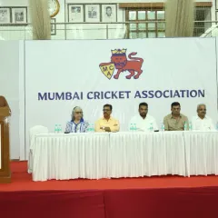 Attending a pre-season get-together organized by the Mumbai Cricket Association. I was joined by other dignitaries on the panel to address the probables for the upcoming season.