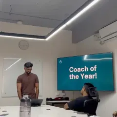 A snapshot from the "Coach of the Year" awards. I'm so grateful for an environment that allows me and my fellow coaches to grow and thrive.