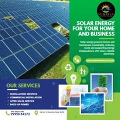 I provide comprehensive solar energy solutions for both homes and businesses. My services include installation, commercial setup, after-sales service, and back-up power to ensure energy independence.