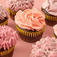 No words needed – these treats speak for themselves! 🧁 Indulge in a moist Belgian chocolate base topped with irresistible vanilla buttercream frosting, perfect for brightening up even the gloomiest of days!