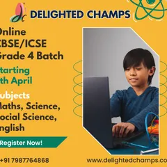 We offer structured online batches for students in Grade 4 following the CBSE and ICSE curriculum. This graphic announces our upcoming batch, covering key subjects like Maths, Science, Social Science, and English to provide comprehensive academic support.