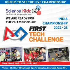 An announcement for the First Tech Challenge India Championship. We prepare our teams rigorously for these national-level competitions, and we're always excited to see them compete.