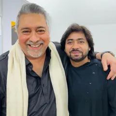 With the versatile and brilliant musician Ranjit Barot ji during the concert in Chennai. His energy and musical vision are incredible.