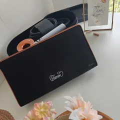 A different view of the personalized Dyson travel pouch. Finding the right technique for this surface took some time, but the final outcome with the elegant 'Tanvi' script was well worth the effort.