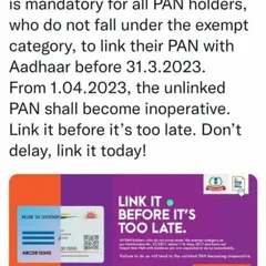 A critical compliance alert regarding the mandatory linking of your PAN with Aadhaar. We keep our clients informed about important deadlines to avoid penalties and ensure their PAN card remains operative.