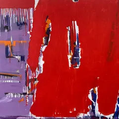 A splash of red, a burst of flame. This canvas by Prabhakar Kolte breathes in hues of might, where chaos and order blend just right. In every stroke, a story untold, of colors fierce, yet soft and bold.