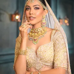 When less is truly more. This ivory glam look enhances natural beauty, creating an effortlessly radiant and timeless bridal aesthetic. The full shot shows how elegant and light this style can be.