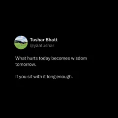 Pain is not a sign of failure; it's a sign of growth. I've learned that sitting with discomfort, instead of running from it, is where real strength is built. What hurts today truly becomes the wisdom you carry tomorrow.