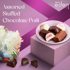 Unwrap happiness with our assorted stuffed chocolate potli. A delightful and unique gift for any chocolate lover.