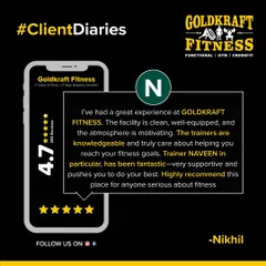 This client's experience is why I do what I do. My trainer Naveen provided fantastic, supportive coaching that pushed them to do their best. My goal is to help everyone who is serious about fitness reach their goals.