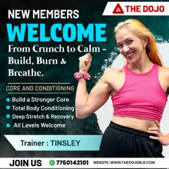 We are excited to have Coach Tinsley on our team, leading our Core and Conditioning classes. These sessions are designed to build a stronger core, provide total body conditioning, and finish with deep stretching for a complete workout that builds, burns, and helps you breathe.
