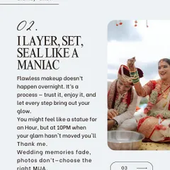 My second glam rule: I layer, set, and seal like a maniac. Flawless makeup is a process, and I take every step seriously to ensure your glam doesn't move, so you can enjoy your event without worry.