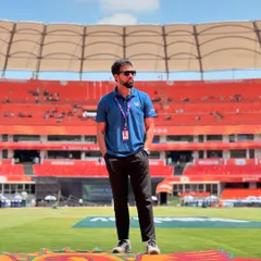 Trust the timing of your life. Standing on the field at the Sunrisers Hyderabad home ground during the IPL. It's a privilege to work with top-tier athletes in such an electrifying environment.