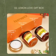 The Lemon Love Gift Box is a beautiful balance of tangy and zesty. It contains our Spicy Lemon and Sweet Lemon pickles, offering two distinct takes on a classic flavour.