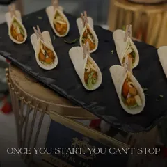 My mini tacos are irresistibly delicious. These bite-sized treats are filled with flavorful ingredients and secured with a mini clothespin for a playful and unique presentation.