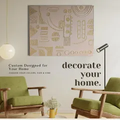 Art isn't just decor, it adds soul to your space. This custom-designed textured artwork with geometric patterns and gold accents was created to be a centerpiece that transforms the room's entire mood.