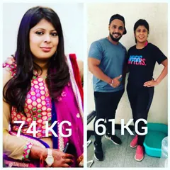 This client lost 13 kg in 3 months. Her dedication to my custom fat loss program and meal plan delivered this amazing transformation.