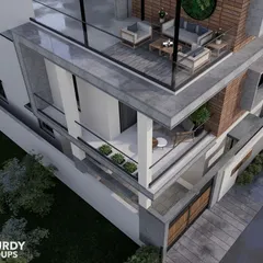 This 3D render for a client in Shimoga shows the proposed exterior design, including a spacious terrace. Visualizing the project this way helps in making key decisions early on.