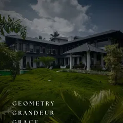 Geometry, grandeur, and grace. This expansive farmhouse is set against rolling green lawns, its strong architectural forms creating a sense of presence and timeless elegance.