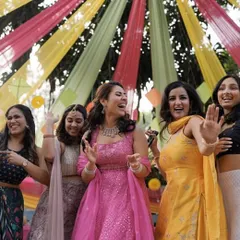 Dancing the night away at the Sangeet. My long-lasting makeup application ensures you can enjoy every moment without worrying about touch-ups.