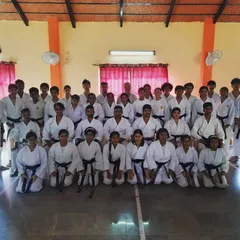 Our 2022 black belt candidates, a group of dedicated students who have trained for years to reach this level. This is a day of immense challenge and pride for them and for our dojo.