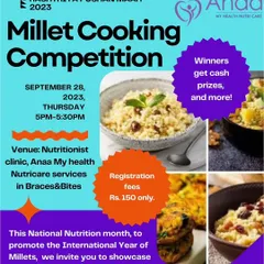 To celebrate the International Year of Millets, I organized a Millet Cooking Competition during National Nutrition Month. It was a great way to promote these superfoods and showcase healthy cooking skills.