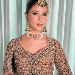 A stunning "Marwar" inspired bridal look. I curated this for a makeup artist's portfolio, focusing on traditional jewelry and rich, earthy tones.