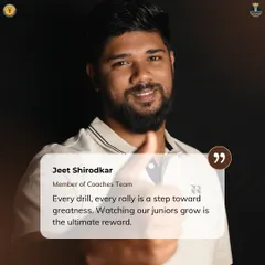 Coach Jeet Shirodkar shares his philosophy. He focuses on bringing out the best in each unique player by understanding their strengths and guiding them through challenges.