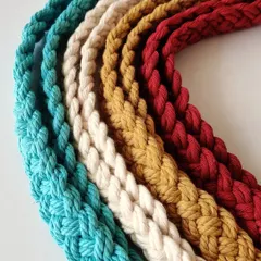 A lineup of the different colored lanyards. The braided pattern is not only beautiful but also very strong and durable for daily use.