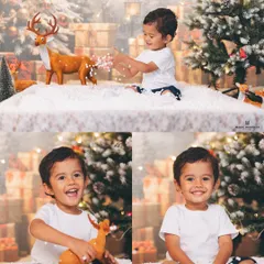 A glimpse into the fun of our themed Christmas shoot. From playing in the 'snow' to laughing with a reindeer friend, we capture a whole gallery of expressions and precious moments in one session.