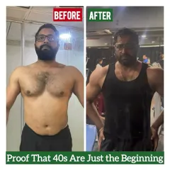 Proof that your 40s are just the beginning. This client, a busy professional, transformed his body by optimizing his metabolism and committing to an evidence-based training plan. Age is not a barrier when your mindset and your coaching are aligned for success.