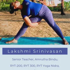 Lakshmi Srinivasan is a senior teacher specializing in nervous system rehabilitation and prenatal yoga. With 11 years of teaching experience and a background in classical vocal training, her voice is her strength in fostering understanding and facilitating deep experience.