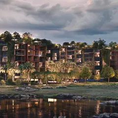 My vision for the Westin Hotel in Nashik is a luxurious escape where architecture and nature become one. This render shows how the waterfront property is designed to blend opulence with the surrounding landscape, creating a tranquil experience with stunning views.