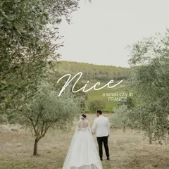 From coastlines to cliffs, every couple's story has taken us somewhere new. This shot from a pre-wedding shoot in Nice, France, captures the romance of exploring a new city together.