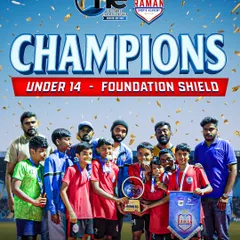 Double glory for our U14 warriors, winning the Foundation Shield at the One Football Championship.