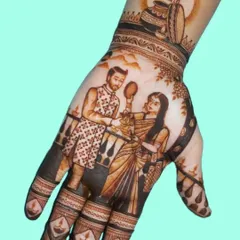 For Karwa Chauth, I love creating personalized portraits that tell your unique story. This design shows a couple celebrating the ritual, complete with the moon and sieve, making the occasion truly unforgettable.