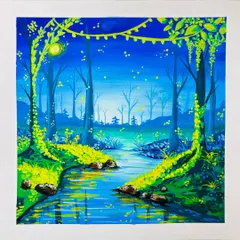 This beautiful forest scene is what we'll be creating in my upcoming Gouache Painting Workshop. It's perfect for beginners!