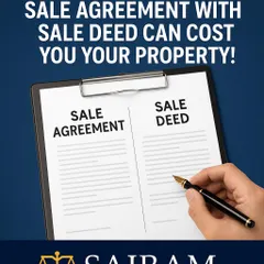 A common and costly mistake for property buyers is confusing a Sale Agreement with a Sale Deed. This visual highlights the critical distinction. I provide meticulous legal drafting to ensure your ownership is secured without ambiguity, protecting you from losing your property over a technicality.