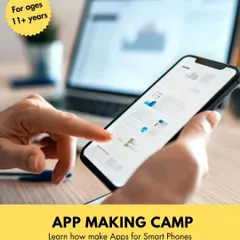 In our App Making Camp for ages 11+, students learn how to design and build their own applications for smartphones.
