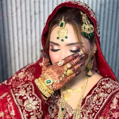 A closer look at this beautiful Nikkah bride's eye makeup. I created a soft cut-crease with shimmer on the lids to make her eyes pop, which looked stunning every time she looked down.