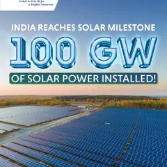 We celebrate India reaching a major solar milestone of 100 GW of installed capacity. This achievement reflects the nation's commitment to a sustainable future, a vision we share and actively support through our manufacturing efforts.