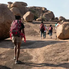 The approach to the boulders is part of the adventure. We are grateful for every step of the journey that brings us closer to the rocks.